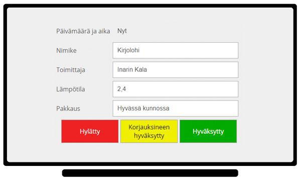 4. Tarkastuslistat IoLiving palvelussa on automaattisen lämpötila tietojen keräyksen ohella mahdollista tallentaa tietoja myös käsin.