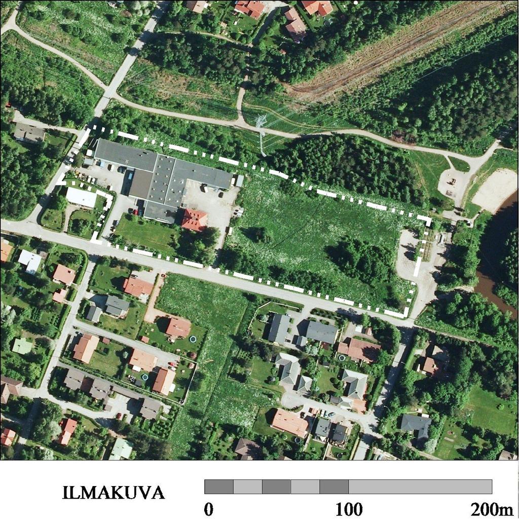 2 Maankäyttö- ja rakennuslain 63 mukainen OSALLISTUMIS- JA ARVIOINTISUUNNITELMA Asemakaavan muutos nro 002128 Rekola 73 ja Matari 80 kaupunginosat Alueen rajaus vuoden 2007 viistoilmakuvalla.