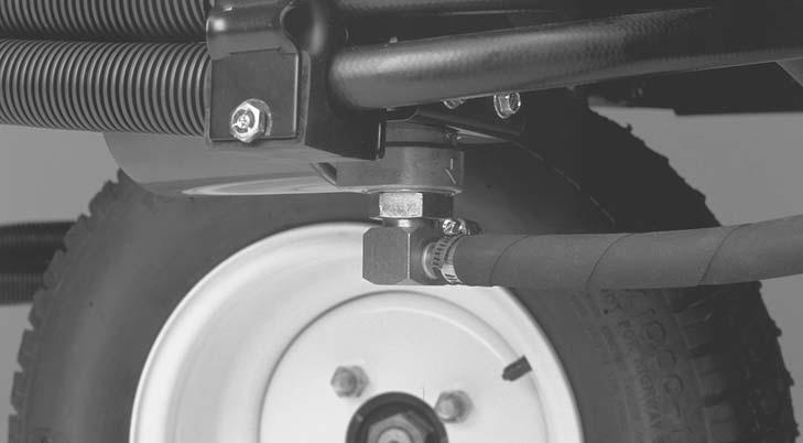 Hydraulinesteen vaihto Vaihda hydraulineste 400 käyttötunnin välein normaaliolosuhteissa. Jos neste saastuu, ota yhteys paikalliseen Toro-jälleenmyyjääsi, sillä koko järjestelmä on huuhdeltava.