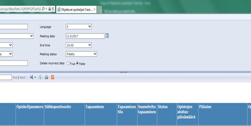 Akateeminen ohjaus ja digitaalisuus Akateemisen ohjauksen tueksi on kehitetty sovellus Microsoft SQL