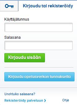 OPETTAJAN REKISTERÖITYMINEN JA SALASANAN HALLINTA 1. Mitä kaikkea saan käyttööni samoilla tunnuksilla?