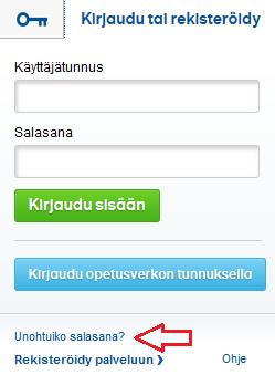 HUOM: Huolehdithan siitä, että sähköpostiosoitteesi on aina ajan tasalla omissa tiedoissasi. Tarvitset sähköpostiosoitettasi salasanasi vaihtamiseen. 7.