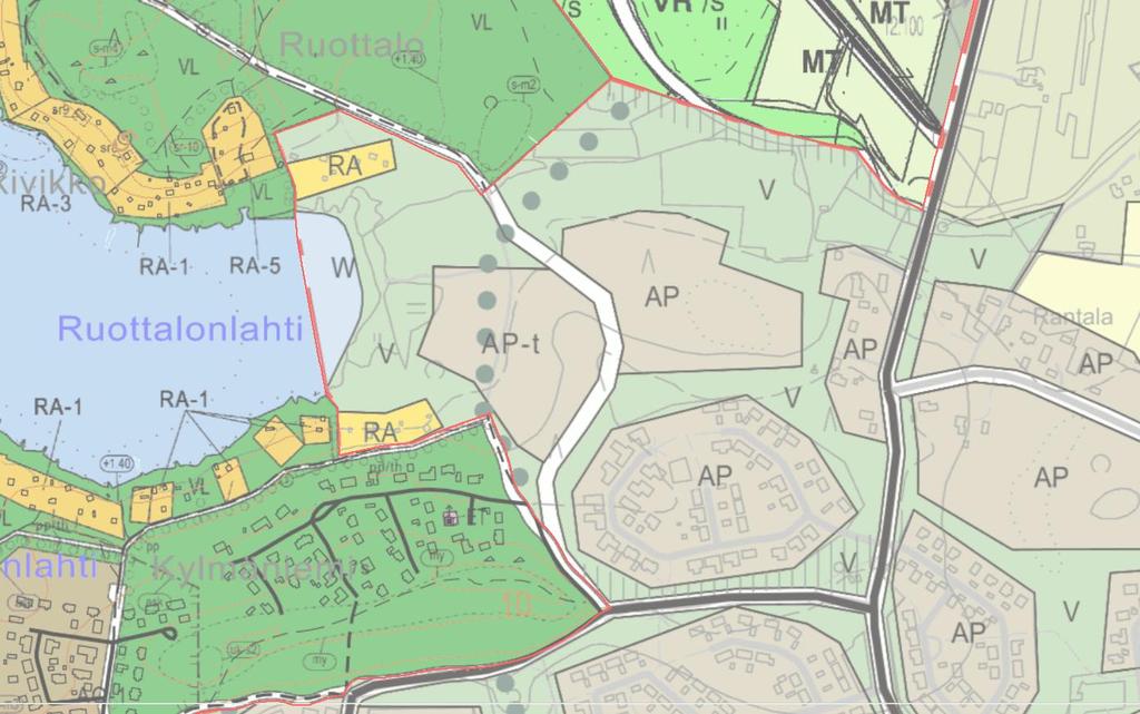 Asemakaavoitus Akm 239: Ruottalonlahden asemakaava Suunnittelun tavoitteena on asemakaavan laatiminen Ruottalonlahden AP-t ja AP osoitetuille alueille yleiskaavassa