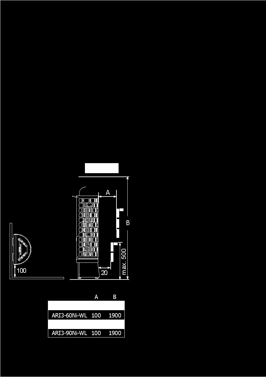 Heater installation The heater can be placed wherever in the sauna, but for safety and convenience, follow the minimum safety distances as provided below (See page 9).