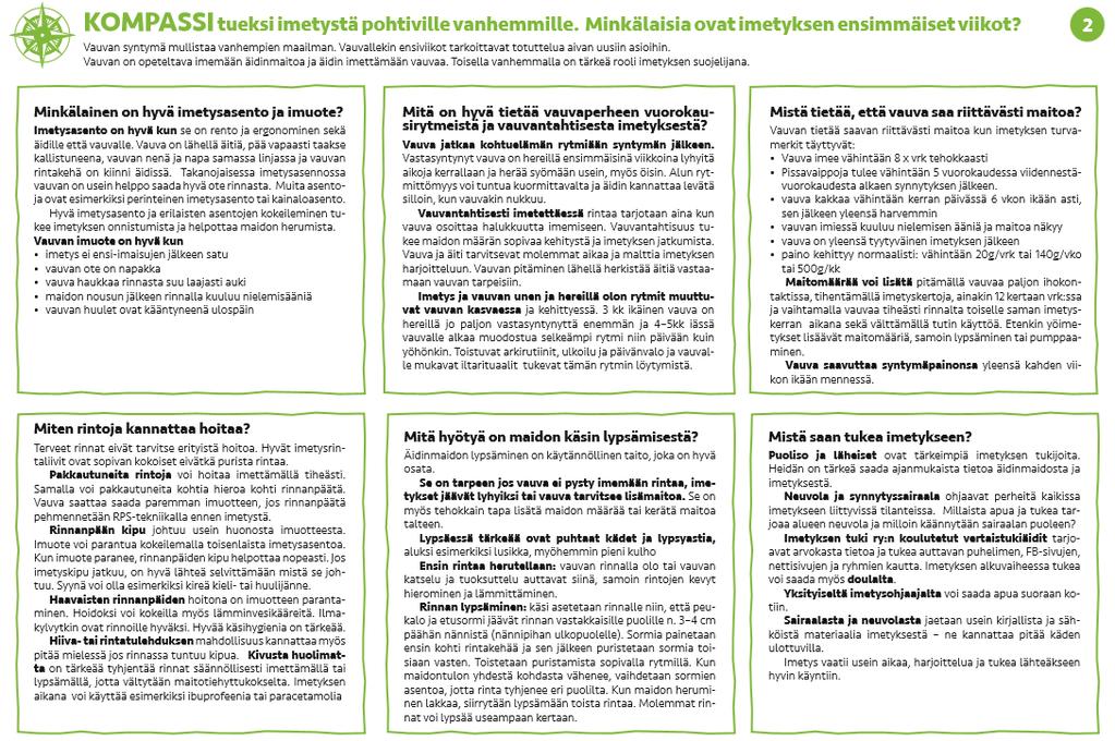 Liite 3 (2) Kompassi ensiviikkoihin vauvan syntymän