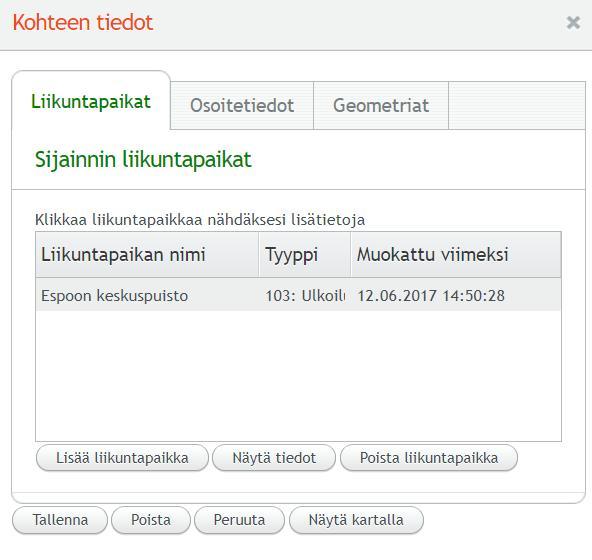 Valitse osa-alue muokattavaksi klikkaamalla aluetta joko kartalta tai osa-alueiden listalta. Klikkaa muokkaa osa-aluetta.