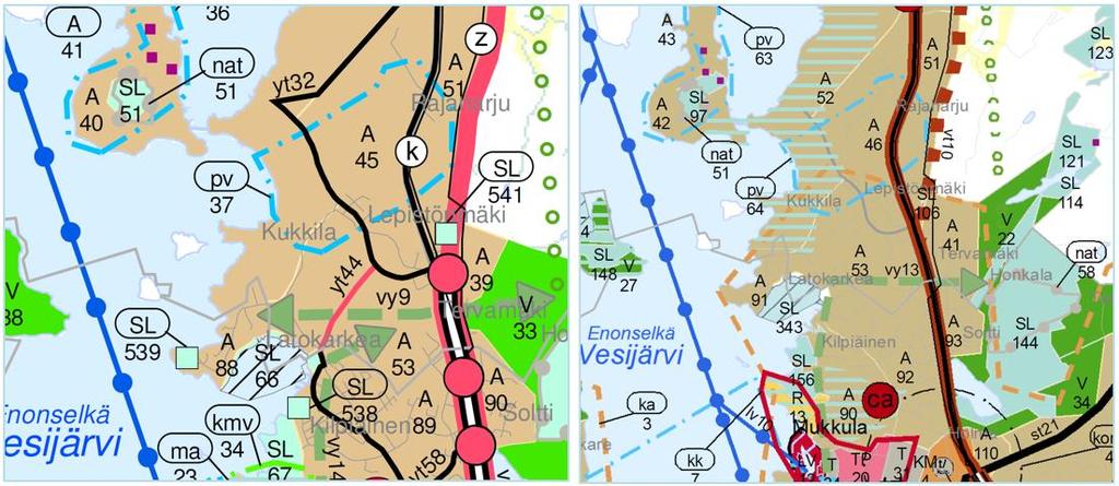 Suunnittelun lähtökohdat, nykytilanne Alueella sijaitsee vapaa-ajan asunto Vesijärven rannalla ja samassa pihapiirissä talousrakennus. Lisäksi alueen etelärajalla on yksi rakennettu omakotitalo.