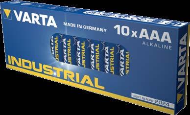 6 EXTRA Työ- ja turvavälineet, mittarit ja paristot VARTA Industrial AAA 10 kpl (LR 03) Varta Industrial on