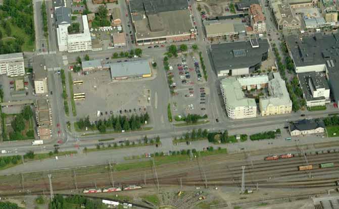 24 RAUTATIENTORI, LINJA-AUTOASEMA JA UUSI MATKAKESKUS HANKESELVITYS Kokkolan kaupunki käynnistää hankeselvityksen, jossa tutkitaan matkakeskuksen sijoittumismahdollisuus nykyisten Rautatietorin,