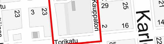Suunnittelualue käsittää Kauppatorin alueen