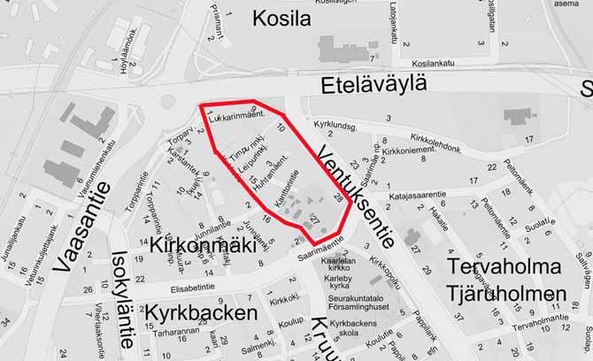 58 VANHA KIRKONMÄKI ASEMAKAAVATYÖN VIREILLE TULON SYY Vireille tulo perustuu Kokkolan kaupungin aloitteeseen.