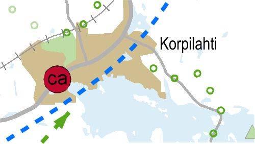 80:012 / KORPILAHDEN PÄIVÄKOTIKORTTELI / ASEMAKAAVASELOSTUS 29.9.2014/19.12.2014 (11) Kuva. Karttaote maakuntakaavasta.