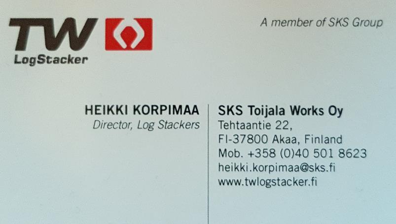 Heikki Korpimaa Vastaa kurottajaliiketoiminnasta SKS Toijala Works Oyssä. n.