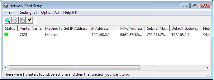 Windowsin apuohjelmat Network Card Setup -ohjelma Voit käyttää Network Card Setup -ohjelmaa verkon määrittämiseen. 5 Kirjoita salasanasi kohtaan [Anna salasana] ja klikkaa [OK].