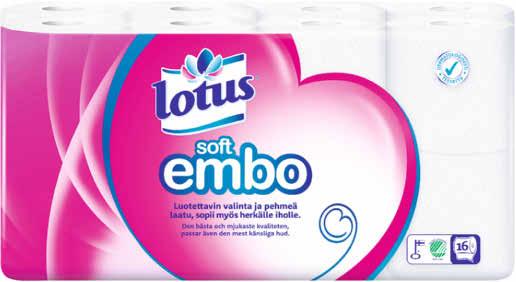 Lotus Soft Embo WC-PAPERI 16 rl 50,4/rl 50-14 % 6,45
