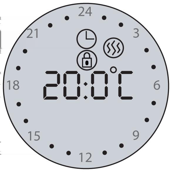 2.5 Termostaatin lukitus Termostaatin lukitusta käytetään estämään termostaatin asetusten tahattomat muutokset. Termostaatin lukituksen käyttöönotto 1.