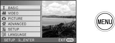 1) Paina MENU.
