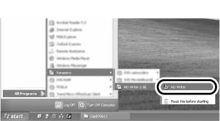 Käyttö: HDWriter 2.0E for SX/SD Windows XP/2000: Kirjaudu koneeseen järjestelmänvalvojana (tai käyttäjänä, jolla on vastaavat oikeudet).