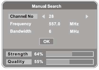 2 Valitse kohdan Program Search alavalikko Automatic Search näppäimellä ENTER. 3 Ruudulle aukeaa automaattihaun ikkuna.