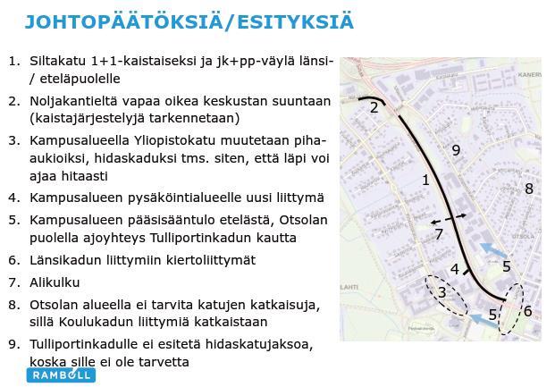 . LKENNERATKASU Koko suunnittelualueesta ja sen lähiympäristöstä on laadittu Siltakadun liikenneselvitys. Sen on laatinut Erkki Sarjanoja Ramboll Finland Oy:stä kaupungin toimeksiannosta.