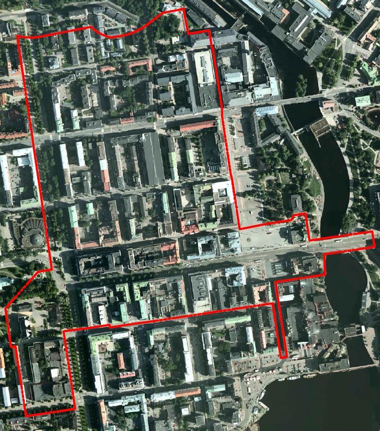 Suunnittelualue ja -kuvaus Suunnittelualue sijaitsee Tampereen ydinkeskustassa. Suunnittelualueen rajaus on esitetty kuvassa 1.