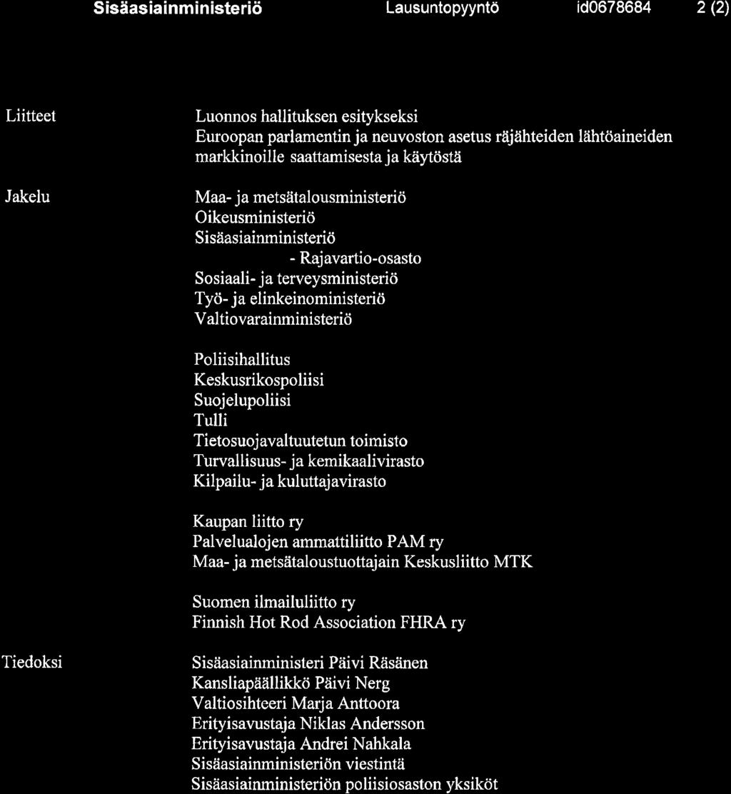 Poliisihallitus Keskusrikospoliisi Suojelupoliisi Tulli Tietosuoj avaltuutetun toimisto Turvallisuus- j a kemikaalivirasto Kilpailu- ja kuluttajavirasto Kaupan liitto ry Palvelualojen ammattiliitto