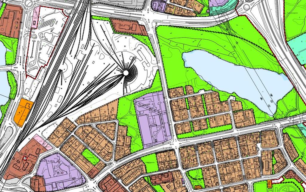 Liite 9, 9 / 14 YLEISSUUNNITELMA 8 2.5 Maankäyttö ja kaavoitus Suunnittelualue sijoittuu Niinivaaran kaupunginosan aluelle.