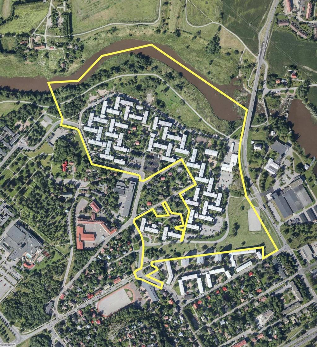 2 Kuva 2. Ilmakuva Suunnittelualue Asemakaavanmuutos laaditaan kartassa rajatulle alueelle.
