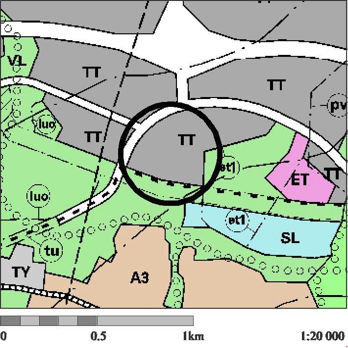 Vantaan yleiskaava Vantaan kaupunginvaltuusto hyväksyi 17.12.2007 yleiskaavan. Pikaraitiotien linjaus on katkoviivalla yleiskaavassa TT -alueen eteläpuolella. Alue sijaitsee lentomeluvyöhykkeellä m2.