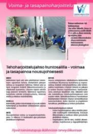 Tehoharjoittelujakso kuntosalilla voimaa ja tasapainoa