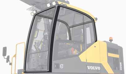 ROPS Volvon ohjaamossa on kaatumisessa suojaava rakenne, (ROPS)- sertifiointi, mikä parantaa kuljettajan turvallisuutta ja antaa mielenrauhaa työskenneltäessä vaativissa olosuhteissa.