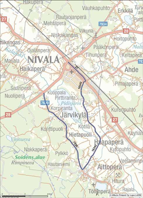 VARAREITTI 28R41 Reitin pituus [km]: 20,6 Laskennallinen