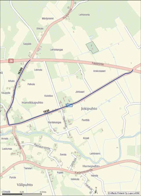 VARAREITTI 28R46 Reitin pituus [km]: 2,7 Laskennallinen