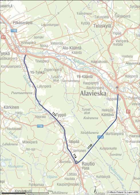 päällyste 3 km) VARAREITTI 27R11 Reitin pituus [km]: 27,2