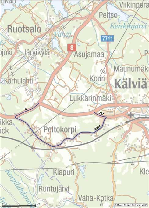 VARAREITTI 28R01 Reitin pituus [km]: 9,6 Laskennallinen