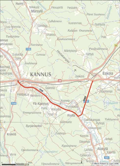 reitin 28R21 kanssa yhdessä VARAREITTI 28R18 Reitin