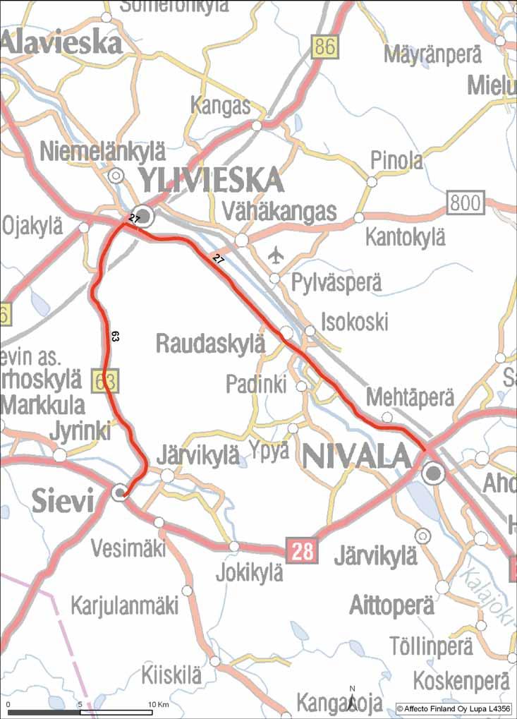 ohjauksella VARAREITTI 28R34 Reitin pituus [km]: 48,7