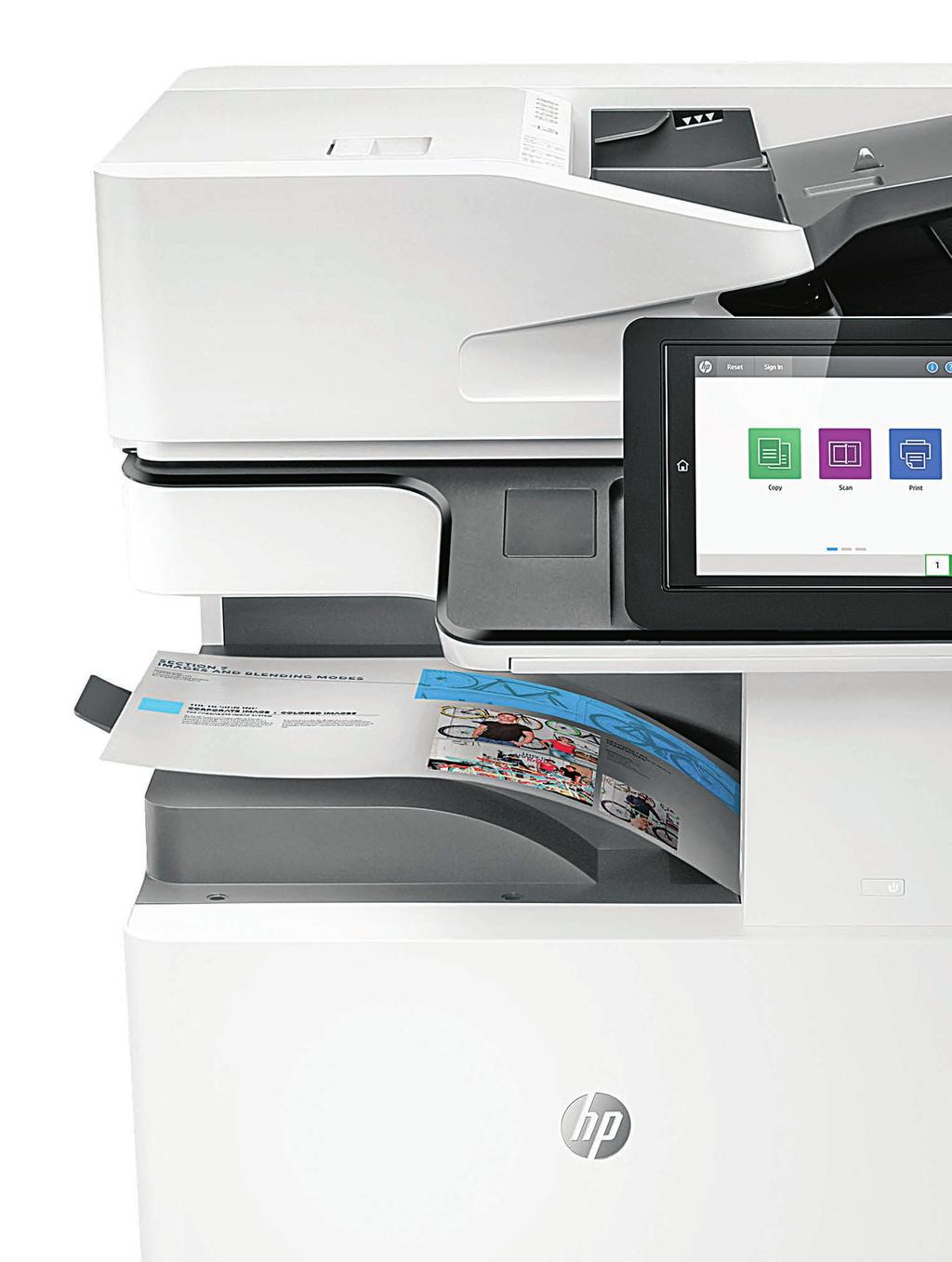 arkin automaattinen asiakirjojen syöttölaite Viimeisimmät tulostuksen tietoturvaominaisuudet Viimeisin HP FutureSmart -tulostuksen laiteohjelmisto 9 Joustava ja modulaarinen paperin käsittely ja
