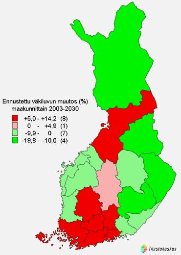 Väestön ja elinkeinotoiminnan keskittyessä kasvukeskuksiin kaupunkialueille tyypilliset ongelmat ja asumiseen sekä työsuhteisiin liittyvät riidat voivat lisääntyä väestötappioalueilla oikeusriitojen