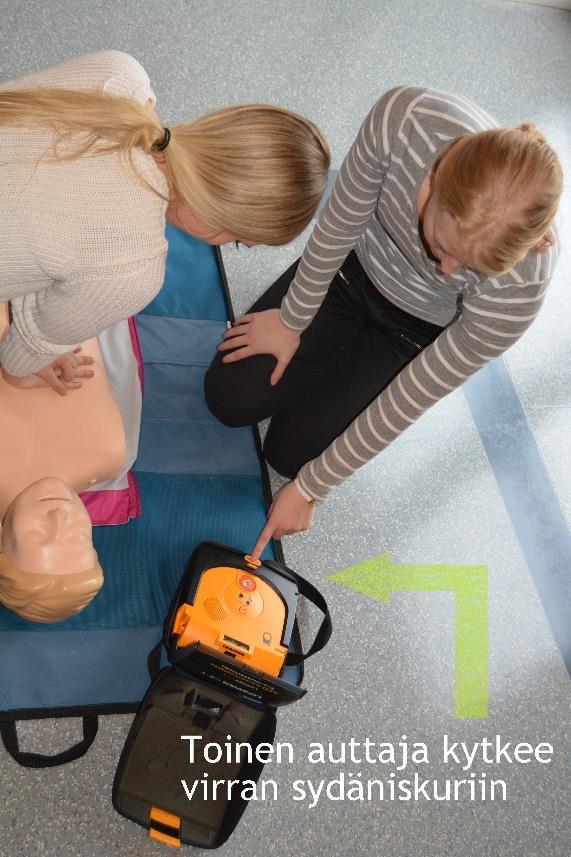 Defibrillointi 1. Sydäniskurin käyttäminen on turvalista sekä potilaalle, että auttajalle.