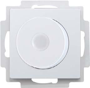 Kiertokytkinvalonsäädin DTD55LES ilman N-johdinta 14 DTD55LES-230 V-wg R, R, C LED Kiertohimmennin yksittäisasennukseen ei tarvitse nollajohdinta, soveltuu Schneider Exxact sarjaan sisämitat 55x55mm.