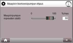 KÄYTTÄJÄN OPS 3.5.3.6. Kesätoiminnot 3.5.3.8. Vapaajäähdytys (lisävaruste) Tällä toiminnolla pysäytetään lämmönjakopiirin kiertovesipumput kesäksi energian säästämiseksi.