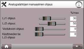 HUOLTO-OPS 5.4.2. Tulojen ja lähtöjen tilat Digitaalisten tulojen ja lähtöjen merkitys ja toiminta on dokumentoitu laitteen sähkökaavioihin.