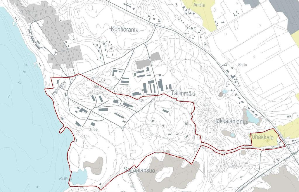 Maankäytönsuunnittelu KONTIOLAHTI Kontiorannan asemakaava KUVA 2: Kaava-alueen rajaus. Alueen pinta-ala on noin 81 ha. 2 Lähtökohdat 2.
