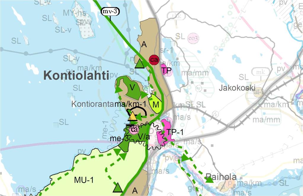 KONTIOLAHTI Kontiorannan asemakaava Maankäytönsuunnittelu 3 Suunnittelutilanne 3.1 Maakuntakaava Maakuntakaavan 1. vaihe on vahvistettu valtioneuvostossa 2007, kaavan 2.