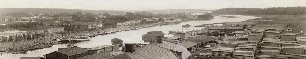 Kuva 2. Natalia Linsenin väritetty valokuva Runebergin puistosta on vuodelta 1898, Porvoon museo.