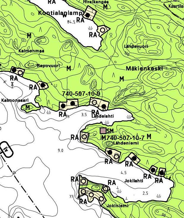 8 Osayleiskaava Alueella on voimassa Savonlinnan kaupunginvaltuuston 1.12.2001 hyväksymä osayleiskaava. Osayleiskaavassa kaavamuutosalueille on merkitty yksi RA rakennuspaikka.