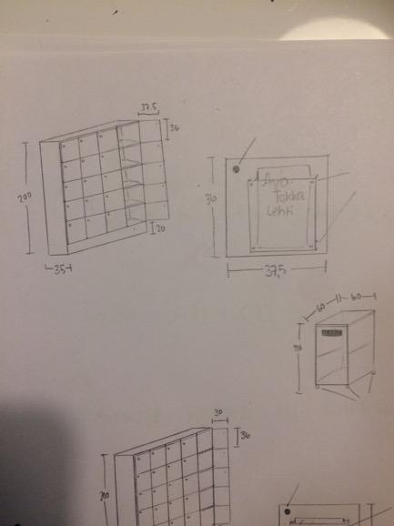 Kiinnitystapit lasi/ pleksitaulussa Takaa avointa tilaa min.