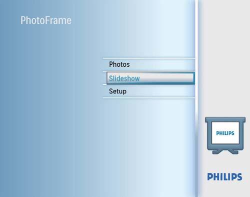 Vihje Jos valitset kollaasiasettelun, PhotoFrame-kehys näyttää liikkumattoman kollaasin, ja diaesitystila poistuu käytöstä.