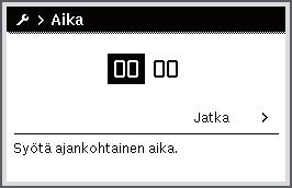 Muutaman sekunnin kuluttua näytetään tietografiikassa ylimääräisen lämpimän veden symboli (asetukset LKV lisäys kappale 11.3.3, sivu 26).